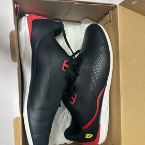 Ferrari Black and Red Sneakers for Men